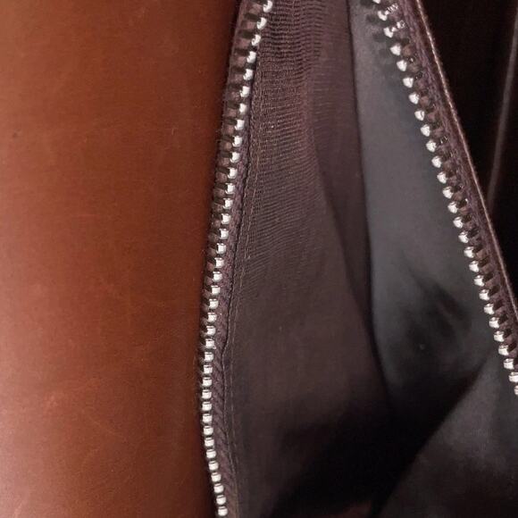 Vintage Gucci GG Hardware Leather Brown Flap Hand Bag W/Dust bag - Picture 6 of 16